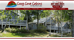 Desktop Screenshot of cozycovecabins.com